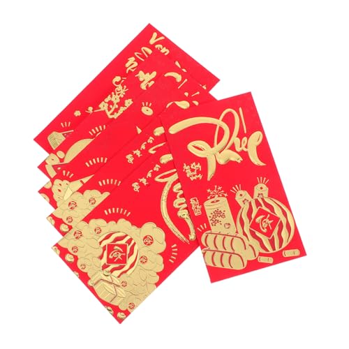 Gogogmee 36 Stück Teiliges Vietnamesische Neujahrsumschläge Rote Papierumschläge mit Traditionellem Design für Frühlingsfest Hochzeit Party Geldgeschenk Verpackung von Gogogmee
