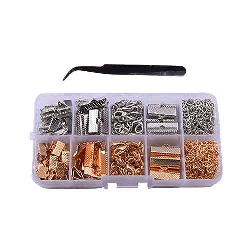 Gogogmee 371Stücke DIY Schmuckherstellungsset mit Goldene Halskettenschnalle Werkzeug für Kreative Schmuckgestaltung Zubehör für Frauen und DIY von Gogogmee