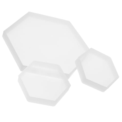 Gogogmee 3Stücke Silikon Gießform Große und Kleine Hexagon Formen für DIY Schmuckherstellung Kristall Epoxid Gießform Langlebig und Wiederverwendbar für Handwerk von Gogogmee