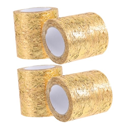 Gogogmee 4 Rollen Glitzerndes Gold Tüllband Bastelband aus Hochwertigem Reißfestes Mesh für Geschenkverpackung Schleifen DIY Dekoration bei Feiern und Hochzeiten Gogogmee 4 Rollen Glitzerndes Gold Tüllband Bastelband aus Hochwertigem Reißfestes Mesh für Geschenkverpackung Schleifen DIY Dekoration bei Feiern und Hochzeiten von Gogogmee