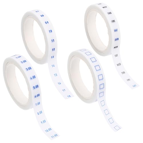Gogogmee 4 Rollen Washi Tape Set für Büro und Journaling Dekoratives Klebeband zur Zeitplanung und Effizienten Organisation für Scrapbooking und Kalendergestaltung von Gogogmee