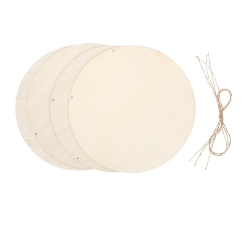 Gogogmee 4 Satz Teiliges Runde Holzscheiben Ungeschliffen DIY Holzschild zum Bemalen Bastelplatte Hängende Holztafel für Kreative Dekoration und Individuelle Gestaltung Gogogmee 4 Satz Teiliges Runde Holzscheiben Ungeschliffen DIY Holzschild zum Bemalen Bastelplatte Hängende Holztafel für Kreative Dekoration und Individuelle Gestaltung von Gogogmee