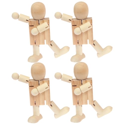 Gogogmee 4 Stück DIY Holzpuppen zum Bemalen Unfertige Holzfiguren für Kreative Bastelprojekte Tischdeko und Pädagogisches Gogogmee 4 Stück DIY Holzpuppen zum Bemalen Unfertige Holzfiguren für Kreative Bastelprojekte Tischdeko und Pädagogisches von Gogogmee
