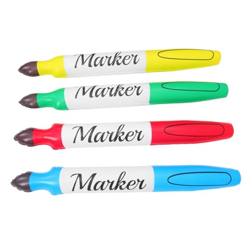 Gogogmee 4 Stück Teiliges Aufblasbares Markerset mit Großen Bunten Pvc-markern in Blau Gelb Rot und Grün Kinderfreundliche Dekoration für Schule Party Foto-requisiten und Geburtstagsfeiern von Gogogmee