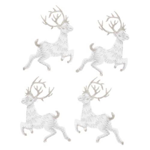 Gogogmee 4 Stück Teiliges Bestickte Weihnachts Deer Patches Festliche Rentier Applikationen aus Rayon Selbstklebend und Dekorativ zum Aufbügeln und Reparieren von Kleidung Gogogmee 4 Stück Teiliges Bestickte Weihnachts Deer Patches Festliche Rentier Applikationen aus Rayon Selbstklebend und Dekorativ zum Aufbügeln und Reparieren von Kleidung von Gogogmee