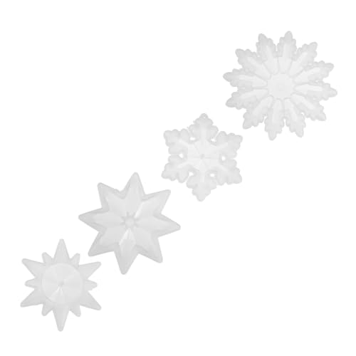 Gogogmee 4 Stück Teiliges DIY Silikon Schmuckform Schneeflocken Anhängerform für Epoxidharz Schmuckherstellung Leicht zu Reinigen und Einfach zu Entformen von Gogogmee