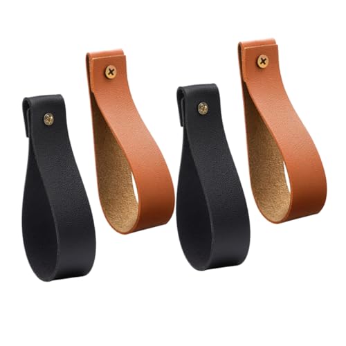 Gogogmee 4 Stück Teiliges Gardinenstangenhalter Boho Wandhalter Lederband Vielseitig für Bad Küche Schlafzimmer Robust und Stilvoll Dekoration in Dunkelbraun und Schwarz Gogogmee 4 Stück Teiliges Gardinenstangenhalter Boho Wandhalter Lederband Vielseitig für Bad Küche Schlafzimmer Robust und Stilvoll Dekoration in Dunkelbraun und Schwarz von Gogogmee