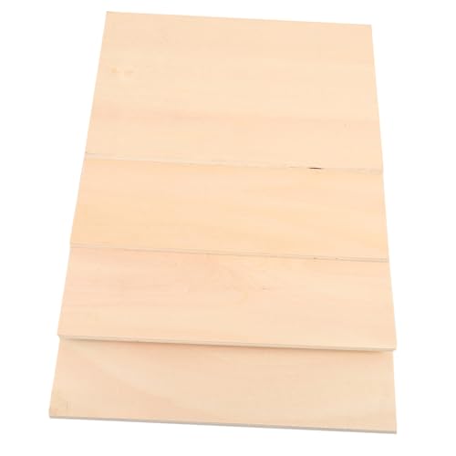 Gogogmee 4 Stück Teiliges Glatte Holzplatten für Basteln und Gravur Naturbelassene Holzscheiben zum Bemalen DIY Holzornamente und Hängende Holzdekorationen Vielseitig für Kreative von Gogogmee