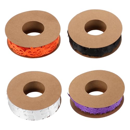 Gogogmee 4 Stück Teiliges Halloween-band Set mit Kürbis Geist Fledermaus und Spinnennetz Geprägtes DIY Bastelband für Kränze Geschenkverpackung und Partydekoration Vielseitig Einsetzbar für Gogogmee 4 Stück Teiliges Halloween-band Set mit Kürbis Geist Fledermaus und Spinnennetz Geprägtes DIY Bastelband für Kränze Geschenkverpackung und Partydekoration Vielseitig Einsetzbar für von Gogogmee