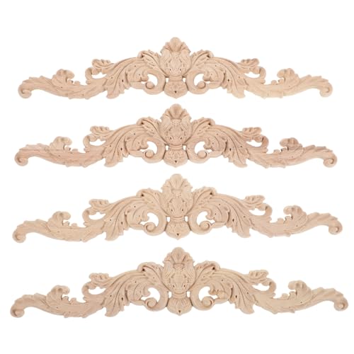 Gogogmee 4 Stück Teiliges Holz Geschnitzte Möbelapplikationen Massivholz Onlays mit Feiner Handwerkskunst Einfache Montage für Schrank Bett Tür und Wand Dekoration DIY Möbelverzierung Gogogmee 4 Stück Teiliges Holz Geschnitzte Möbelapplikationen Massivholz Onlays mit Feiner Handwerkskunst Einfache Montage für Schrank Bett Tür und Wand Dekoration DIY Möbelverzierung von Gogogmee