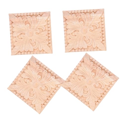 Gogogmee 4 Stück Teiliges Holzapplikationen Handgeschnitzte Eckige Holzverzierung aus Massivholz Einfache Montage Europäisches Design für Möbel Schränke Spiegel und Wohnraumdekoration Gogogmee 4 Stück Teiliges Holzapplikationen Handgeschnitzte Eckige Holzverzierung aus Massivholz Einfache Montage Europäisches Design für Möbel Schränke Spiegel und Wohnraumdekoration von Gogogmee