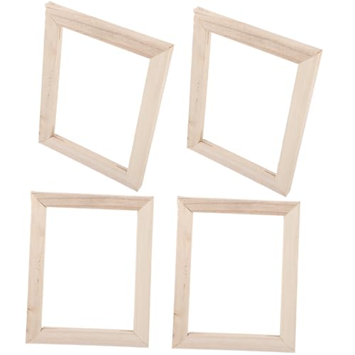 Gogogmee 4 Stück Teiliges Holzrahmen für Leinwandmalerei aus Lackiertem Paulownia Kiefernholz Tragbare Keilrahmen für Öl Acrylfarben Stabile Diy-malrahmen für Künstler und Hobbyisten von Gogogmee