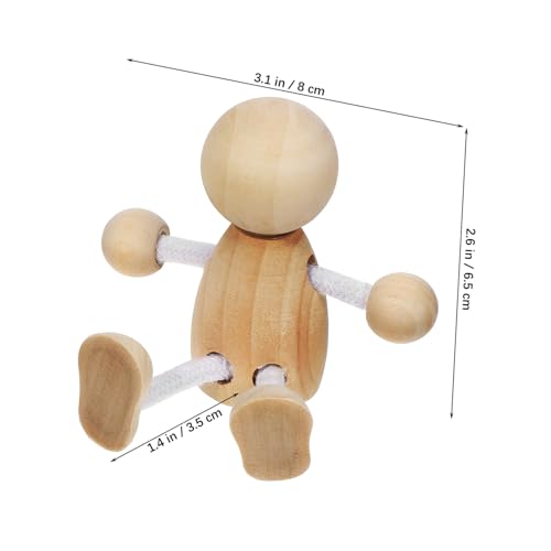 Gogogmee 4 Stück Teiliges Kleine Holz Peg Dolls zum Bemalen DIY Basteln Natürliche Unbemalte Holzfiguren für Pädagogisches und Dekorative Heimaccessoires Gogogmee 4 Stück Teiliges Kleine Holz Peg Dolls zum Bemalen DIY Basteln Natürliche Unbemalte Holzfiguren für Pädagogisches und Dekorative Heimaccessoires von Gogogmee
