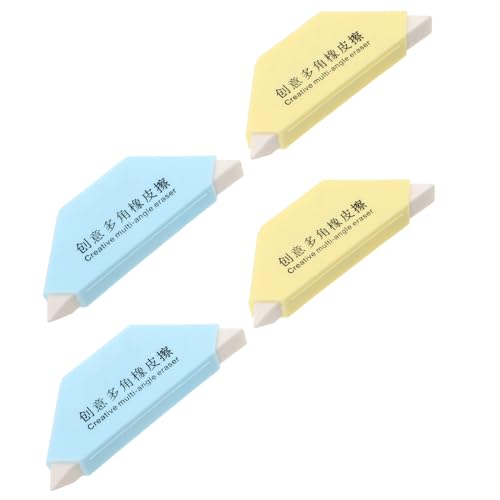 Gogogmee 4 Stück Teiliges Knetgummi Radierer für Skizzen mit Mehrwinkeliger Form Weiches Papierfreundliches Künstlerzubehör für Schüler und Profi Zeichnungen von Gogogmee