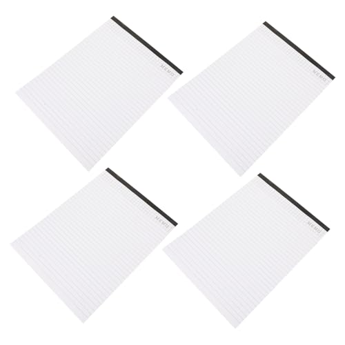 Gogogmee 4 Stück Teiliges Notizblock Reißbare Notizblätter Vielseitiges Memo und Meeting Notizbuch Glattes Schreiben Langlebiges Agenda Notepad für Wochen und Monatsplanung Büro und Alltag von Gogogmee