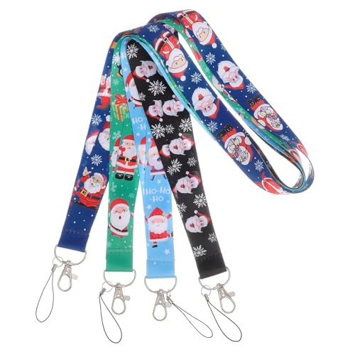 Gogogmee 4 Stück Teiliges Phone Lanyard mit Weihnachtsmuster Polyester Handy Kordel zum Umhängen Wasserfest Praktisch für Ausweise Schlüssel Mobiltelefone für Büro Schule Reisen Gogogmee 4 Stück Teiliges Phone Lanyard mit Weihnachtsmuster Polyester Handy Kordel zum Umhängen Wasserfest Praktisch für Ausweise Schlüssel Mobiltelefone für Büro Schule Reisen von Gogogmee