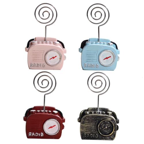 Gogogmee 4 Stück Teiliges Retro Resin Fotoklammern Vintage Telefon Radio Design Metallclip Notizenhalter für Tischdekoration Memo Kartenhalter Umweltfreundlich und Sicher Gogogmee 4 Stück Teiliges Retro Resin Fotoklammern Vintage Telefon Radio Design Metallclip Notizenhalter für Tischdekoration Memo Kartenhalter Umweltfreundlich und Sicher von Gogogmee
