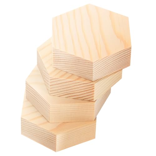 Gogogmee 4 Stück Teiliges Sechseckiges Naturbelassene DIY Holzverzierungen für Basteln Malen Handwerk Kreative Kinderprojekte Gogogmee 4 Stück Teiliges Sechseckiges Naturbelassene DIY Holzverzierungen für Basteln Malen Handwerk Kreative Kinderprojekte von Gogogmee
