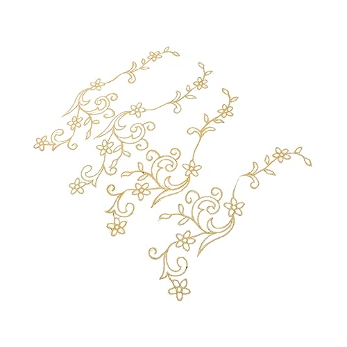 Gogogmee 4 Stück Teiliges Set Bestickte Aufnäher für Kleidung Hochwertige Blumenapplikationen zum Aufnähen für DIY Reparaturen und Kreative Nähprojekte von Gogogmee