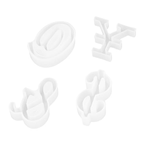 Gogogmee 4 Stück Teiliges Silikon Symbolform Flexible und Transparente Epoxidharz Formen für Schmuckherstellung Kreative DIY Anhänger und Geschenkdekoration Einfach zu Reinigen und von Gogogmee