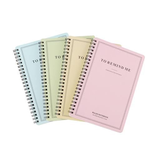 Gogogmee 4 Stück Teiliges Spiral Notizbuch mit Einfachem Cover Dickem Glattem Papier Vielseitig als Tagebuch Notizblock und Scrapbook Geeignet für Schule Reisen und Persönliche Planung von Gogogmee