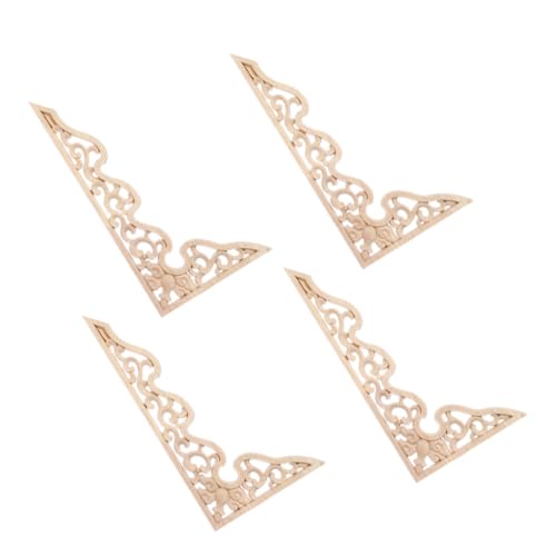 Gogogmee 4 Stück Unlackierte Holzapplikationen Geschnitzte Möbelornamente Eckverzierungen Vintage Stil DIY Lackierbar für Türen Schränke Betten Wanddekoration Gogogmee 4 Stück Unlackierte Holzapplikationen Geschnitzte Möbelornamente Eckverzierungen Vintage Stil DIY Lackierbar für Türen Schränke Betten Wanddekoration von Gogogmee