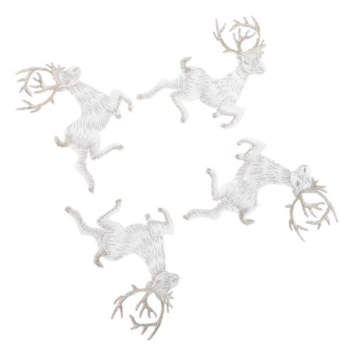 Gogogmee 4 Stück Weihnachtsfawn Stickerei Aufnäher Selbstklebende Rentier Patches Dekorative DIY Kleidung Applikationen Festliche Rentier Deko für Bekleidung und Accessoires Gogogmee 4 Stück Weihnachtsfawn Stickerei Aufnäher Selbstklebende Rentier Patches Dekorative DIY Kleidung Applikationen Festliche Rentier Deko für Bekleidung und Accessoires von Gogogmee