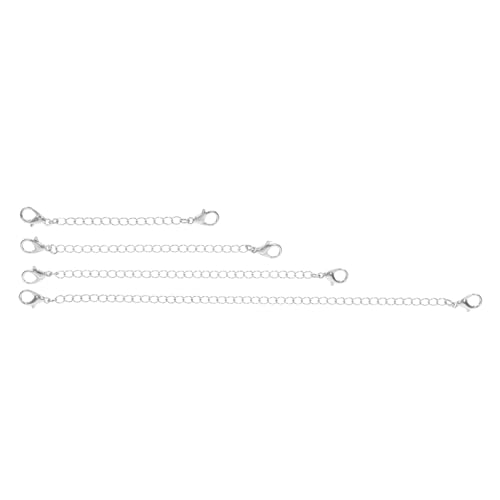 Gogogmee 4 Stücke Teiliges Verlängerungsketten mit Karabinerverschluss Beidseitig DIY Schmuck Zubehör in Stabile Halskettenverlängerung für Damen zum Basteln Gogogmee 4 Stücke Teiliges Verlängerungsketten mit Karabinerverschluss Beidseitig DIY Schmuck Zubehör in Stabile Halskettenverlängerung für Damen zum Basteln von Gogogmee
