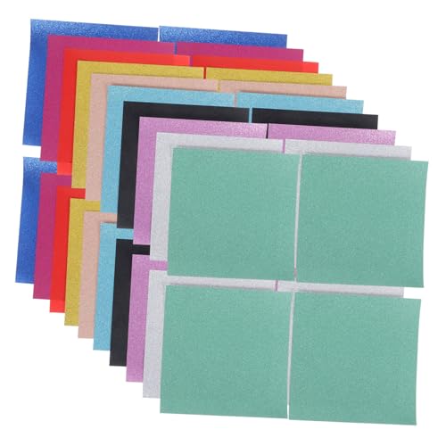 Gogogmee 40 Blatt Glitter Cardstock Papier Bastelpapier Glitzer DIY Bastelpapier für Handarbeit Geschenk Dekoration Party Farben von Gogogmee