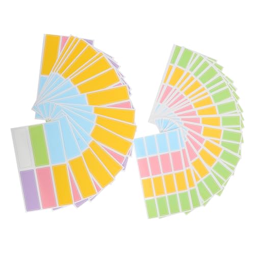 Gogogmee 40 Blatt Selbstklebende Etiketten Klassifizierungssticker für Büro und Zuhause Wasserfest Beschreibbar Organisieren von Gegenständen und Materialien Große und Kleine Aufkleber von Gogogmee