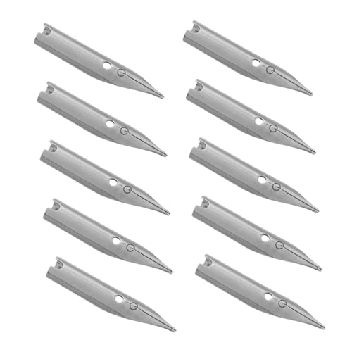 Gogogmee 40 Stück Dip-Stift Universal-Füllhalterspitzen Signierstiftspitzen universelle Stiftspitzen Ersatzfedern für Füllfederhalter Ersatzstiftspitzen Stiftspitzen malen Metall Silver von Gogogmee