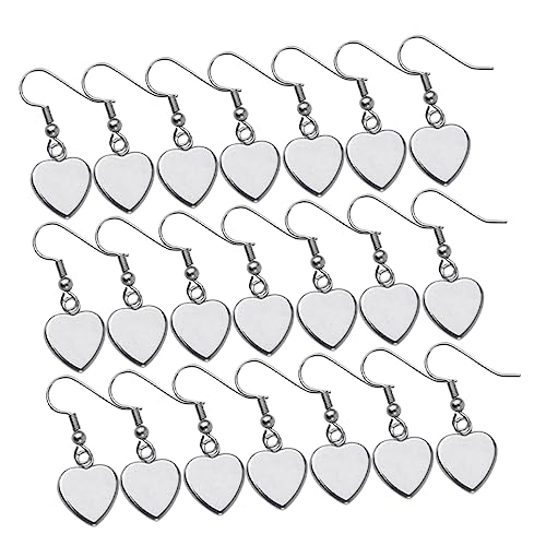 Gogogmee 40 Stück Herzform DIY Ohrringe Ohrhaken Schmuckzubehör für Herstellung von Dangler Ohrringen für Zeitglas Patches Silber Gogogmee 40 Stück Herzform DIY Ohrringe Ohrhaken Schmuckzubehör für Herstellung von Dangler Ohrringen für Zeitglas Patches Silber von Gogogmee