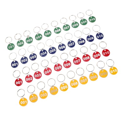 Gogogmee 40 Stück Nummerierte Sauna Handtags mit Schlüsselringen Robuste Doppelseitige Metall Id Etiketten für Spa Umkleidekabinen und Aufbewahrung Identifikationsschlüsselanhänger von Gogogmee