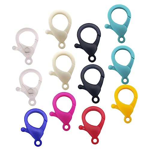 Gogogmee 40 Stück Teiliges Kunststoff Karabiner Bunte Verschlüsse mit Haken Langlebig für DIY Schlüsselanhänger Schmuckherstellung Basteln Zubehör von Gogogmee