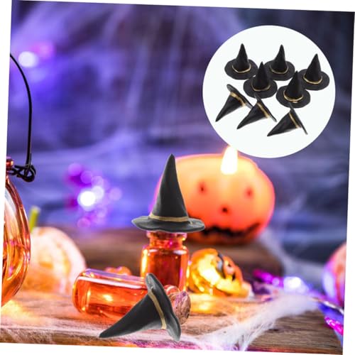 Gogogmee 40 Stück Teiliges Mini Hexenhüte Schwarz aus Kunststoff Leichte Langlebige DIY Halloween Dekoration Mini Zaubererhüte für Elfen Tisch und Puppenhaus Zubehör Gogogmee 40 Stück Teiliges Mini Hexenhüte Schwarz aus Kunststoff Leichte Langlebige DIY Halloween Dekoration Mini Zaubererhüte für Elfen Tisch und Puppenhaus Zubehör von Gogogmee