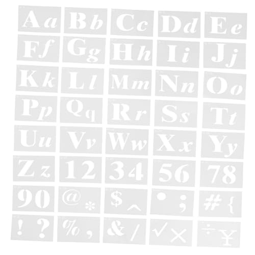 Gogogmee 40 Stück Teiliges Wiederverwendbares Buchstaben und Zahlenschablonen Vielseitige Spray Paint Stencils für DIY Kleidung Graffiti Holzmalerei Taschen und Hüte Leicht und Tragbar von Gogogmee
