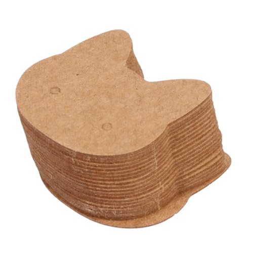 Gogogmee 400 Stück Ohrringkarten Katzenohr form Kraftpapier Ohrring Display Karten Schmuck Etiketten für Heim Geschäftsnutzung Langlebig mit Vorgestanzten Löchern für Ohrstecker von Gogogmee