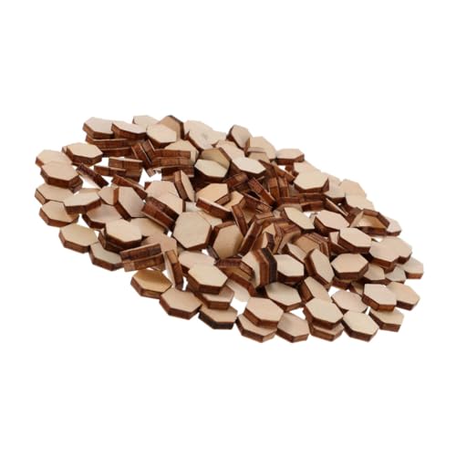 Gogogmee 400 Stück Sechseckige Holzplättchen Unbehandelt Blanko Holzscheiben Für DIY Basteln Malen Dekoration Handgemachte Geschenke Und Fotografie von Gogogmee