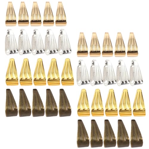 Gogogmee 400 Stück Teiliges Anhänger Klemmbügel in Gold Silber Antikbronze Goldfarben Leicht Langlebig DIY Schmuckherstellung Schmuckverschluss für Halsketten und Armbänder von Gogogmee