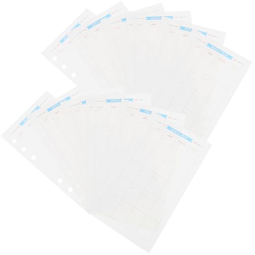 Gogogmee 40Blätter Nachfüllpapier für Notizbuch Planer Strapazierfähiges Papier für Alltag Reise Büro Einfach Standard Ringordner Einzufügen von Gogogmee