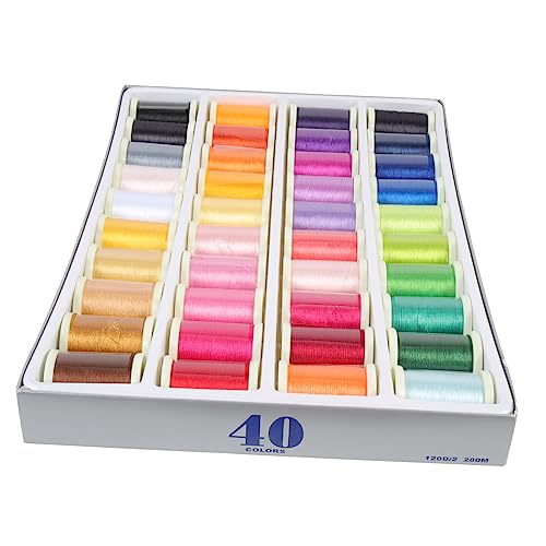 Gogogmee 40Rollen Farben Stickgarn DIY Nähfaden für Handarbeiten Dekoration und Quilt für Anfänger und Bastelliebhaber Stickzubehör und Vielseitigem Einsatz von Gogogmee
