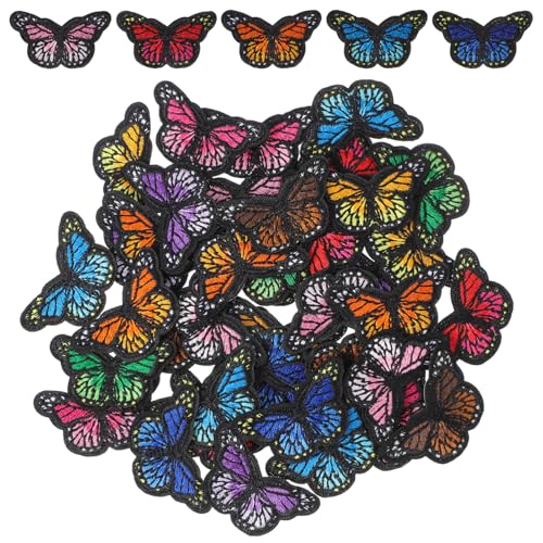 Gogogmee 40Stücke Schmetterlinge Patches DIY Aufkleber für Kleidung Applique Zufällige Farben für Handwerk und Basteln von Gogogmee