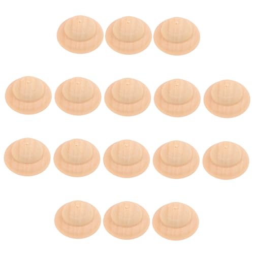 Gogogmee 40Stücke Unbemalte Holz Puppenhüte DIY Graffiti Hüte für Kreative Malerei Peg Puppen Handgefertigte Holzspielzeuge zur Individuellen Gestaltung für Bastelprojekte von Gogogmee