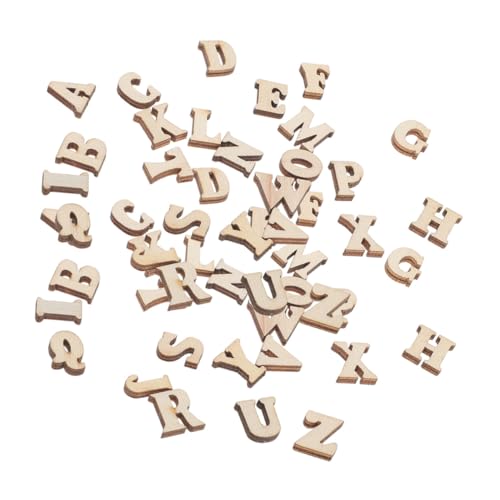 Gogogmee 416 Stück Holzbuchstaben und Zahlen zum Basteln Unlackierte Alphabet Holz Deko Vielseitige DIY Buchstaben für Personalisierte Wand Tischdekoration Kreative Scrapbooking Holzstücke von Gogogmee