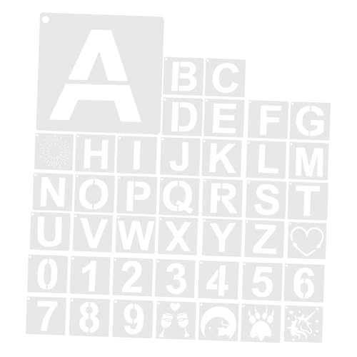 Gogogmee 42 Stück Teiliges Buchstaben und Zahlenschablonen Waschbare Wiederverwendbare DIY Malschablonen aus Flexiblem Material für Kreative Bastelarbeiten und Dekoratives Beschriften Gogogmee 42 Stück Teiliges Buchstaben und Zahlenschablonen Waschbare Wiederverwendbare DIY Malschablonen aus Flexiblem Material für Kreative Bastelarbeiten und Dekoratives Beschriften von Gogogmee