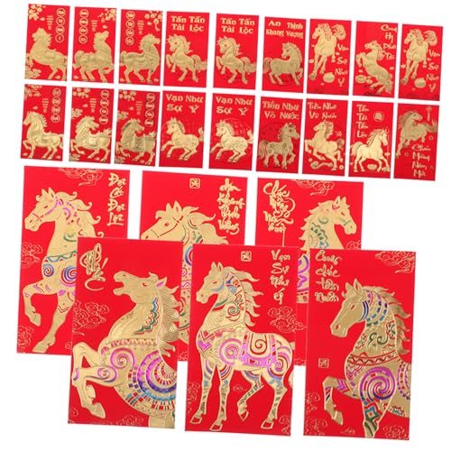 Gogogmee 48 Stück Teiliges Rote Umschläge mit Pferde Zodiakmotiv Vietnamesische Geldumschläge für Frühlingsfest Glückwunschumschläge für Asiatisches Neujahrsfest Festliche Rote Gogogmee 48 Stück Teiliges Rote Umschläge mit Pferde Zodiakmotiv Vietnamesische Geldumschläge für Frühlingsfest Glückwunschumschläge für Asiatisches Neujahrsfest Festliche Rote von Gogogmee
