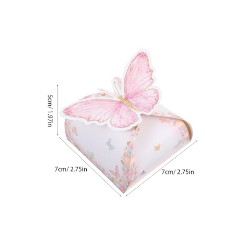 Gogogmee 48 Stück Teiliges Schmetterlings-papiertüten Stabile Candy Favor Boxen mit Sicherem Verschluss Tragbare Geschenkboxen für Geburtstag Hochzeit Party und Festliche Anlässe von Gogogmee