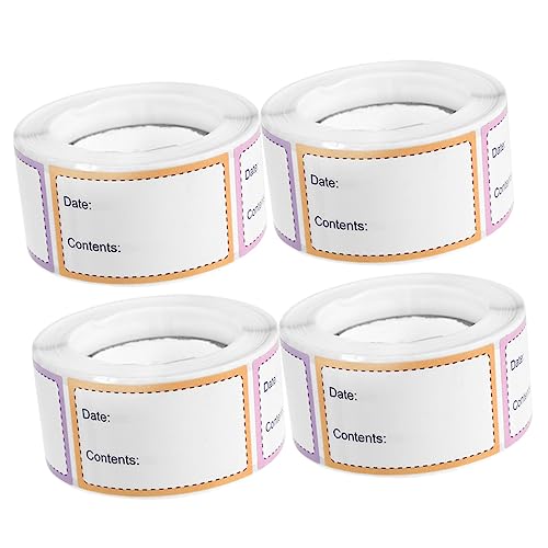 Gogogmee 4Rollen Lebensmitteletiketten Selbstklebend für Gefrierschrank Ablösbare Aufkleber zur Lebensmittelbeschriftung für Vorratsdosen und Kühlschrankorganisation Gogogmee 4Rollen Lebensmitteletiketten Selbstklebend für Gefrierschrank Ablösbare Aufkleber zur Lebensmittelbeschriftung für Vorratsdosen und Kühlschrankorganisation von Gogogmee