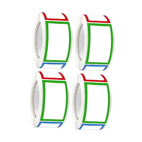 Gogogmee 4Rollen Namensschildaufkleber Selbstklebende Etiketten für Organisation Küche und Büro Farbige DIY Markierungsetiketten für Behälter und Gewürze Praktische von Gogogmee