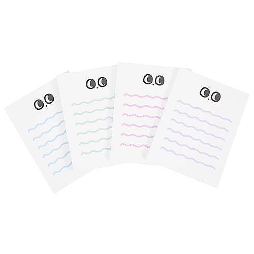 Gogogmee 4Stücke Multifunktionale Notizblöcke Tragbares Linierter Notizblock für Schüler und Büro Farben für Notizen Pläne und von Gogogmee